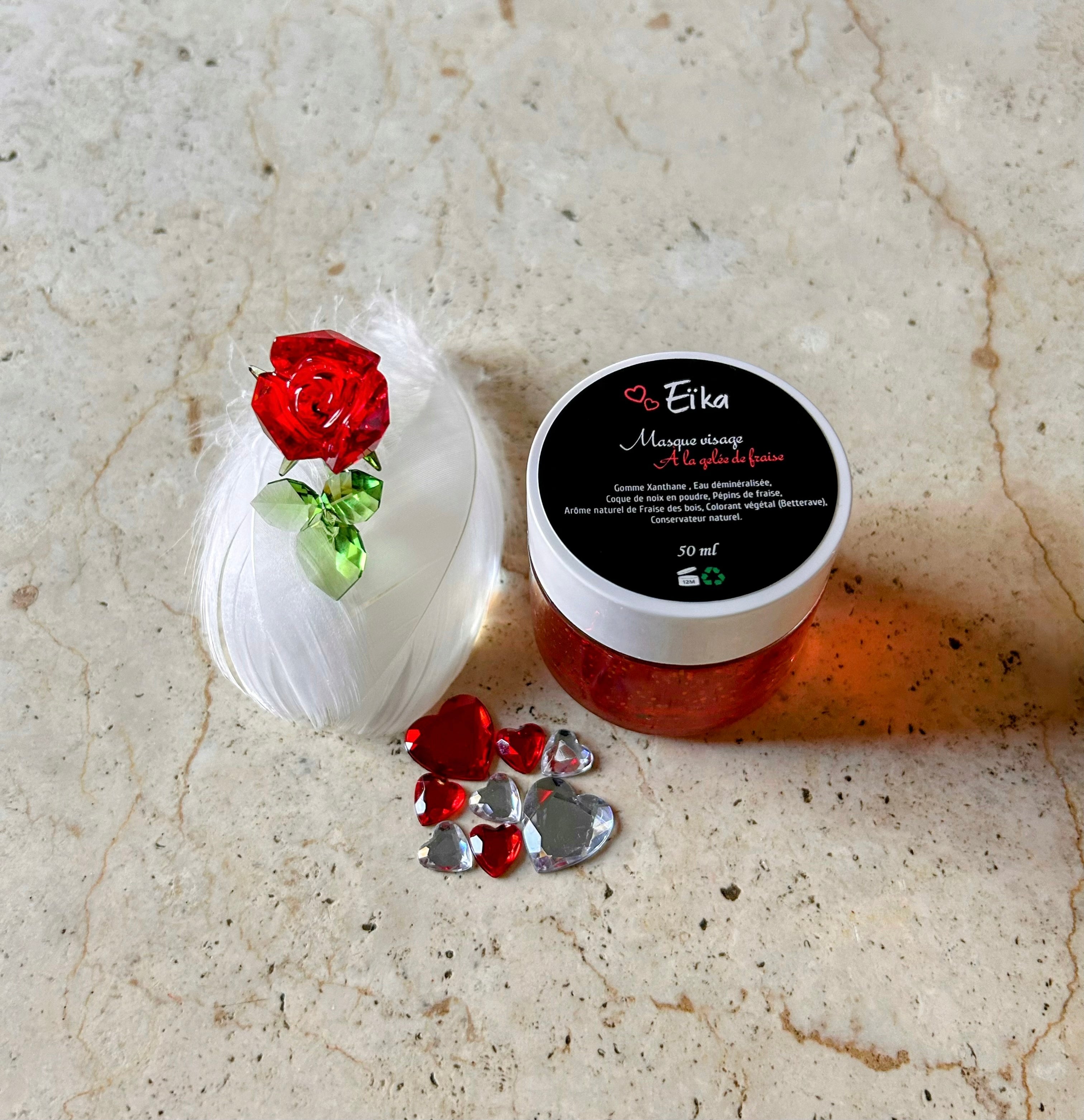 Masque visage à la gelée de fraise